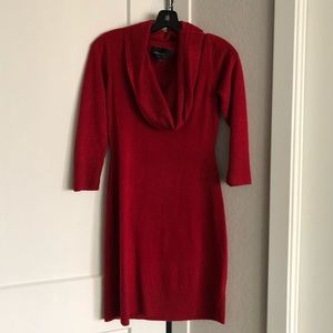 Connected Apparel sweater cowl neck dress